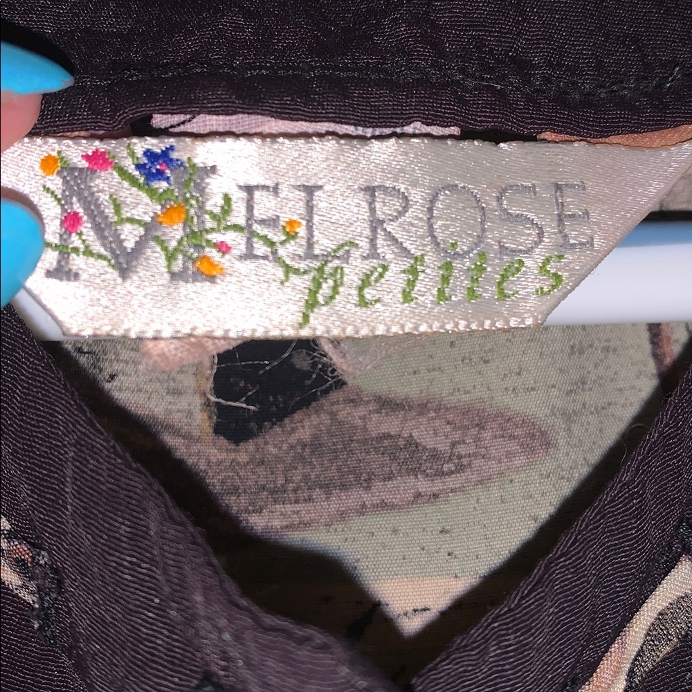 Melrose petites vintage Artistic Button down shirt - Picture 7 of 8